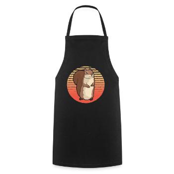 Cute Squirrel Squirrel Grey Squirrel Gift - Cooking Apron - black - Front - AI Model Male 185 dark (185cm)