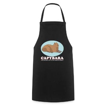 Capybara Capybaras Capybaras Capybara Gift - Cooking Apron - black - Front - AI Model Male 185 dark (185cm)