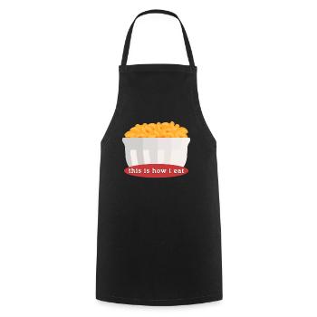 Macaroni and Cheese Mac Cheese Gift - Cooking Apron - black - Front - AI Model Male 185 dark (185cm)