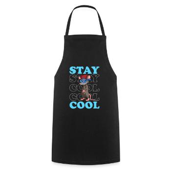 Opossum Design for raccoon fans and marsupial - Cooking Apron - black - Front - AI Model Male 185 dark (185cm)