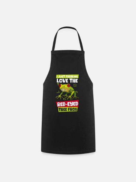 Frog Frogs Red-eyed Tree Frog Gift - Cooking Apron - black