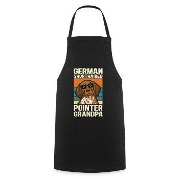Grand-père allemand à poil court | Cadeau du propriétaire de chien - Tablier de cuisine - noir - Devant - AI Model Male 185 dark (185cm)