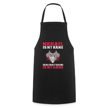 Speedboat Racing Design for Racing Boaters - Cooking Apron - black - Front - AI Model Male 185 dark (185cm)
