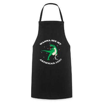 Leg prosthesis design and leg prostheses - Cooking Apron - black - Front - AI Model Male 185 dark (185cm)
