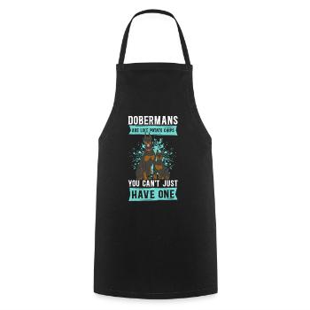 Doberman Dog Propriétaire Chien Cadeau - Tablier de cuisine - noir - Devant - AI Model Male 185 dark (185cm)