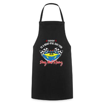 Racing boat design for drag boat racing - Cooking Apron - black - Front - AI Model Male 185 dark (185cm)