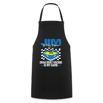 Racing boat design for drag boat racing - Cooking Apron - black - Front - AI Model Male 185 dark (185cm)