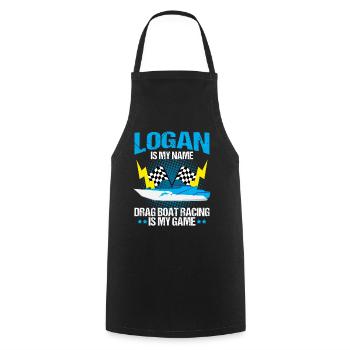 Speedboat Racing Design for Racing Boaters - Cooking Apron - black - Front - AI Model Male 185 dark (185cm)