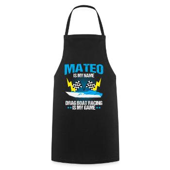 Racing boat design for drag boat racing - Cooking Apron - black - Front - AI Model Male 185 dark (185cm)