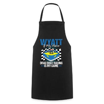 Racing boat design for drag boat racing - Cooking Apron - black - Front - AI Model Male 185 dark (185cm)