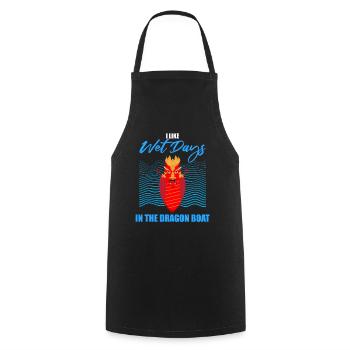 Chinese Boat Race for Dragon Boat Trainers - Cooking Apron - black - Front - AI Model Male 185 dark (185cm)