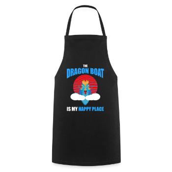 Dragon Boat Racing Design for Dragon Boating - Cooking Apron - black - Front - AI Model Male 185 dark (185cm)