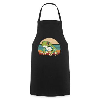 Frog Red-eyed Tree Frog Frogs Gift - Cooking Apron - black - Front - AI Model Male 185 dark (185cm)