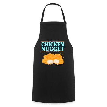 Chicken Nuggets Huhn Nuggets Fast Food Geschenk - Kochschürze - Schwarz - Vorne - AI Model Male 185 dark (185cm)