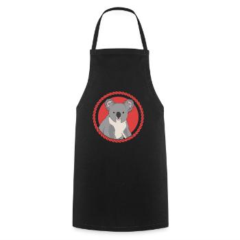 Koala Koalas | Koala Bear Koala Bear Cadeau - Tablier de cuisine - noir - Devant - AI Model Male 185 dark (185cm)