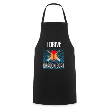 Chinese Boat Race for Dragon Boat Trainers - Cooking Apron - black - Front - AI Model Male 185 dark (185cm)