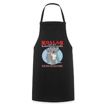 Koala Koala Koala Bear Koala Bear Cadeau - Tablier de cuisine - noir - Devant - AI Model Male 185 dark (185cm)