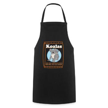 Koalas Koalas | Koala Bear Koala Bear Cadeau - Tablier de cuisine - noir - Devant - AI Model Male 185 dark (185cm)