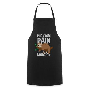 Artificial limb design for leg prosthesis - Cooking Apron - black - Front - AI Model Male 185 dark (185cm)