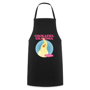 Cockatiel Grand-mère Oiseau Propriétaire Cadeau - Tablier de cuisine - noir - Devant - AI Model Male 185 dark (185cm)