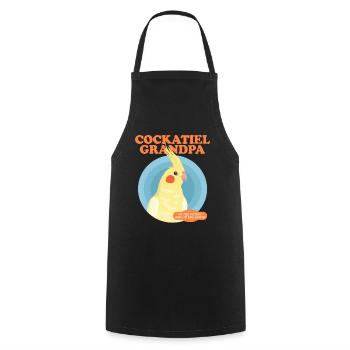 Cockatiel grand-père oiseau propriétaire cadeau - Tablier de cuisine - noir - Devant - AI Model Male 185 dark (185cm)