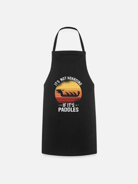 Dragon boating theme for dragon boat paddling - Cooking Apron - black