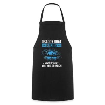 Dragon Boat Racing Chinese Boat Racing Festival - Cooking Apron - black - Front - AI Model Male 185 dark (185cm)