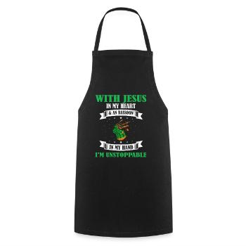 Bagpipes for pipers and Scots - Cooking Apron - black - Front - AI Model Male 185 dark (185cm)