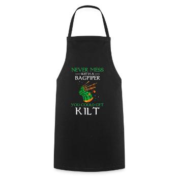Bagpipes for bagpipe instructors and bagpipers - Cooking Apron - black - Front - AI Model Male 185 dark (185cm)