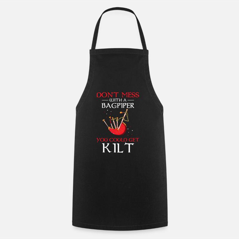 Bagpipe training and bagpipe playing - Cooking Apron - black