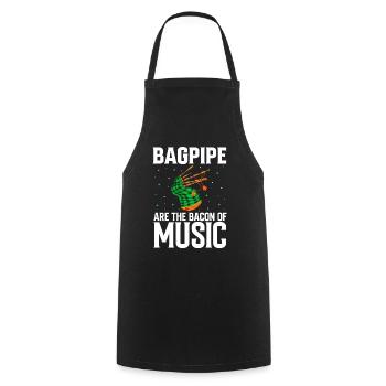 Bagpipes for pipers and Scots - Cooking Apron - black - Front - AI Model Male 185 dark (185cm)