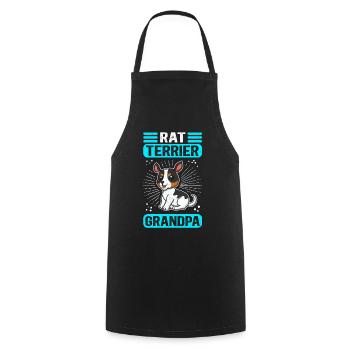 Rat Terrier Grandpa Hund Hundebesitzer Geschenk - Kochschürze - Schwarz - Vorne - AI Model Male 185 dark (185cm)