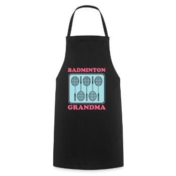Badminton Grandma Badmintonspielerin Geschenk - Kochschürze - Schwarz - Vorne - AI Model Male 185 dark (185cm)