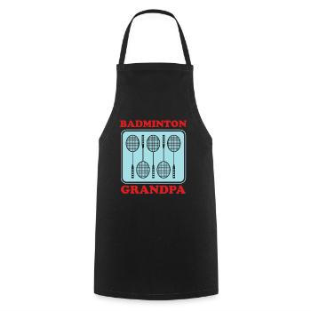 Badminton Grandpa Sport Badminton Player Cadeau - Tablier de cuisine - noir - Devant - AI Model Male 185 dark (185cm)