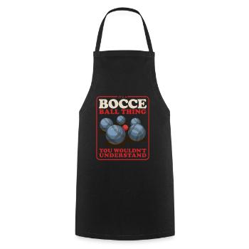 Boccia Bocciaspieler Bocce Boulesport Geschenk - Kochschürze - Schwarz - Vorne - AI Model Male 185 dark (185cm)