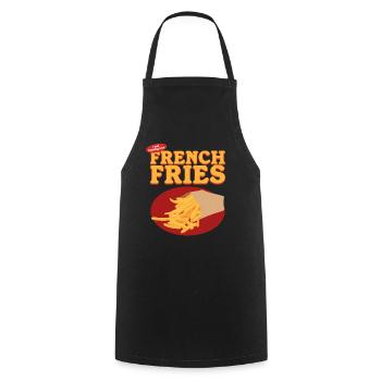 Pommes Frites Fast Food Fritten Fastfood Geschenk - Kochschürze - Schwarz - Vorne - AI Model Male 185 dark (185cm)