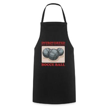 Boccia Bocciaspieler Boulesport Bocce Geschenk - Kochschürze - Schwarz - Vorne - AI Model Male 185 dark (185cm)