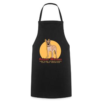 Belgian Shepherd Malinois Dogs Gift - Cooking Apron - black - Front - AI Model Male 185 dark (185cm)