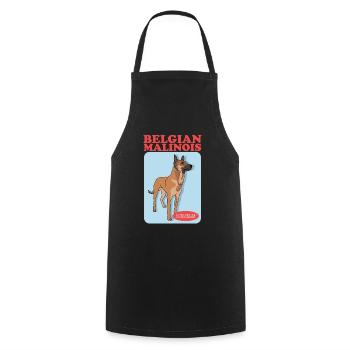 Belgian Shepherd Malinois Dog Gift - Cooking Apron - black - Front - AI Model Male 185 dark (185cm)