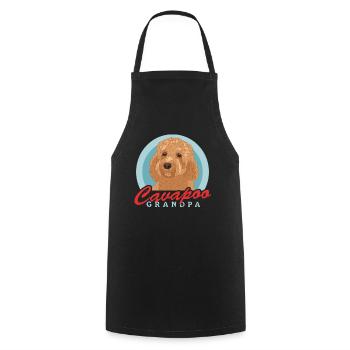Cavapoo Grandpa Cavoodle Dog Owner Gift - Cooking Apron - black - Front - AI Model Male 185 dark (185cm)
