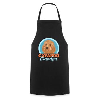 Cavapoo Grandpa Hundebesitzer Cavoodle Geschenk - Kochschürze - Schwarz - Vorne - AI Model Male 185 dark (185cm)