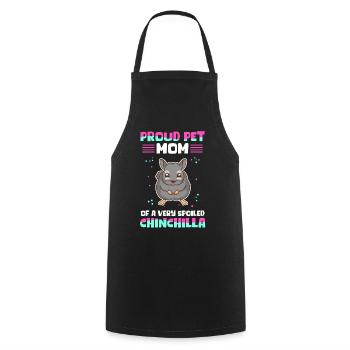 Chinchilla Mom Owner Chinchillas Gift - Cooking Apron - black - Front - AI Model Male 185 dark (185cm)