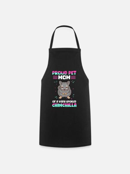 Chinchilla Mom Owner Chinchillas Gift - Cooking Apron - black