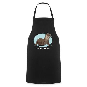 Loutre Loutre Cadeau Loutre de mer - Tablier de cuisine - noir - Devant - AI Model Male 185 dark (185cm)