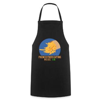 French fries fast food fast food fries gift - Cooking Apron - black - Front - AI Model Male 185 dark (185cm)
