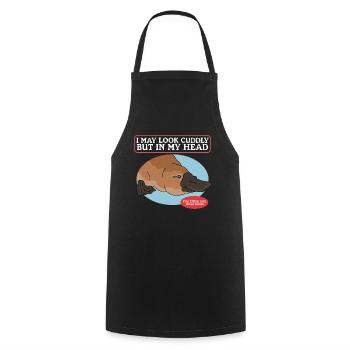 Platypus Platypus Gift - Cooking Apron - black - Front - AI Model Male 185 dark (185cm)