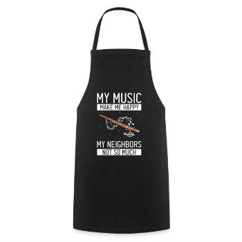 Bassoon Wind Instrument Design for Bassoonist - Cooking Apron - black - Front - AI Model Male 185 dark (185cm)