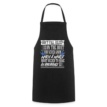 Rorqual bleu pour béluga et mammifères marins - Tablier de cuisine - noir - Devant - AI Model Male 185 dark (185cm)