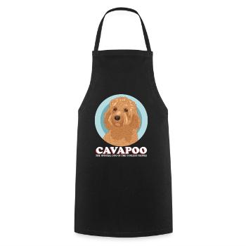 Cavapoo Cavoodle Hund Hundebesitzer Geschenk - Kochschürze - Schwarz - Vorne - AI Model Male 185 dark (185cm)