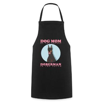 Doberman Mom Dog Mom Dog Owner Cadeau - Tablier de cuisine - noir - Devant - AI Model Male 185 dark (185cm)